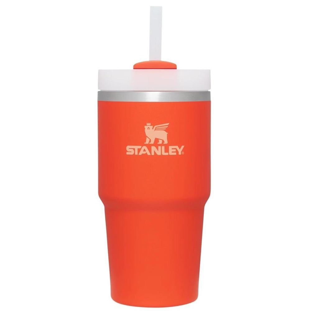 Stanley Bold Orange Travel Tumbler with Straw